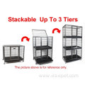 3 Tier Dog Cage with Wheels Trays House
